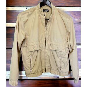 Cougar Mens Light Jacket Size Large Tan Zip Up Windbreaker Vintage